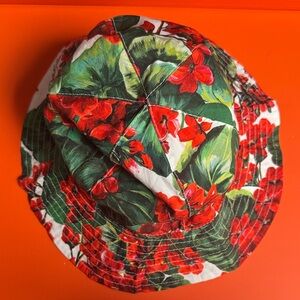 Dolce & Gabbana Red and Green Floral Hat